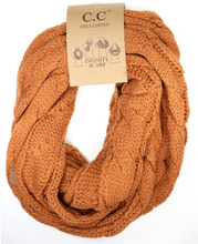 Load image into Gallery viewer, Burnt Orange CC Infinity Scarf
